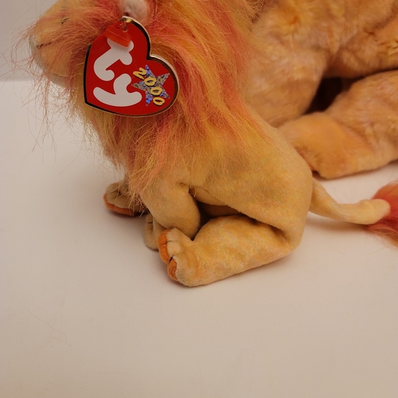 Ty Beanie Babies 2000 "Bushy" Lions. Set of 2. EUC. Lg 11". Sm 6" - Picture 3 of 15